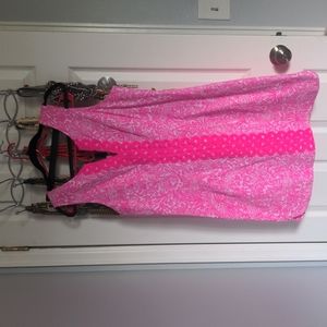 Pink floral Lilly Pulitzer for Target shift dress sz 14